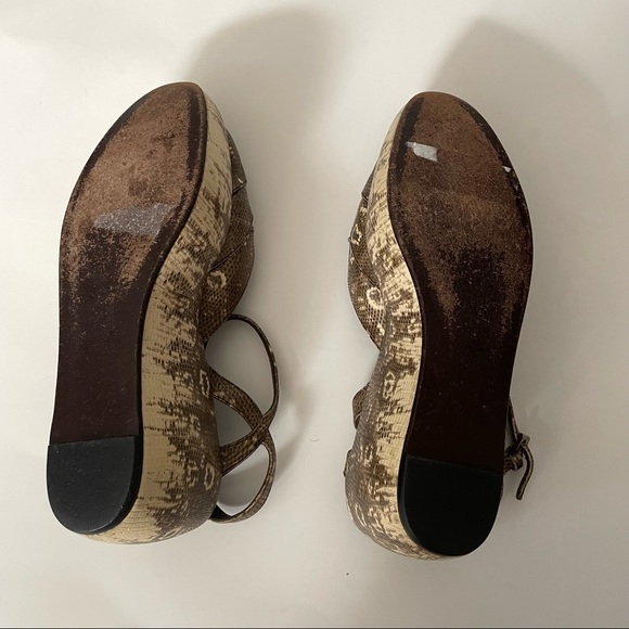 Prada Size 39 reptile print heeled sandals - Picture 8 of 12